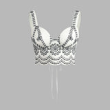 Moda Lusitana - Conjunto Cropped e Saia Bordada