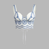 Moda Lusitana - Conjunto Cropped e Saia Bordada