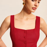 Moda Lusitana - Top de Colete com Detalhes Elegantes