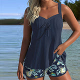 Moda Lusitana - Tankini Listrado com Calção