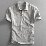 Camisa pólo em linho San Julian