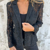 Lena | Blazer de renda transparente com estrutura elegante