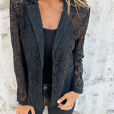 Lena | Blazer de renda transparente com estrutura elegante