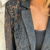 Lena | Blazer de renda transparente com estrutura elegante
