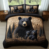 Conjunto dos roupa de cama acolchoada de 3 Peças Animais da Floresta