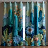 Cortinado Acolchoado Azul Deserto Blossoms