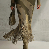 Maria - Vestido Tricot 'Camo Chic' Decote V