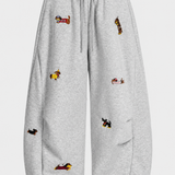 Embroidered Puppy Sweatpants