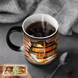 Caneca Estante dos Livros com Efeito dos Calor 3D
