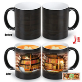 Caneca Estante dos Livros com Efeito dos Calor 3D
