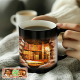Caneca Estante dos Livros com Efeito dos Calor 3D