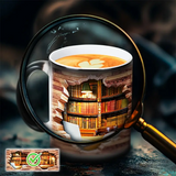 Caneca Estante dos Livros com Efeito dos Calor 3D