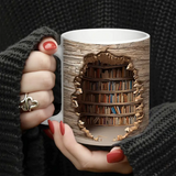 Caneca dos Biblioteca com Efeito dos Calor 3D