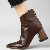 Moda Lusitana - Botas Elegantes com Salto de Madeira