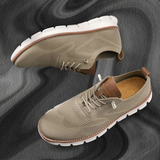 Sapatos Ultra-Confortáveis Respiráveis: Caqui-Branco