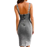 Moda Lusitana - Vestido Denim Elegante