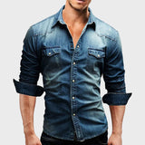 Camisa de ganga elegante