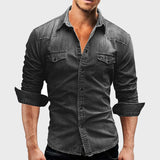 Camisa de ganga elegante