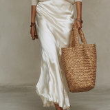Moda Lusitana - Conjunto Midi em Cetim com Pulôver