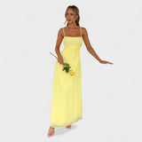 Vestido maxi amarelo