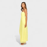 Vestido maxi amarelo