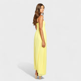 Vestido maxi amarelo