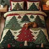 Conjunto de Roupa de Cama Acolchoada de 3 Peças Floresta da alegria