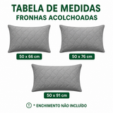 Fronha Acolchoada Branco Hibisco