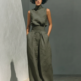 Moda Lusitana - Conjunto Minimalista de Algodão e Linho