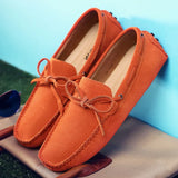 Mocassins casuais de verão em camurça