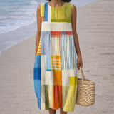 Moda Lusitana - Vestido Midi Sem Mangas