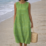 Moda Lusitana - Vestido Midi Sem Mangas
