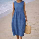 Moda Lusitana - Vestido Midi Sem Mangas