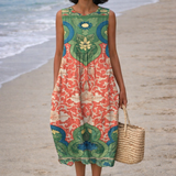 Moda Lusitana - Vestido Midi Estilo Boêmio