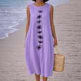 Moda Lusitana - Vestido Midi Sem Mangas