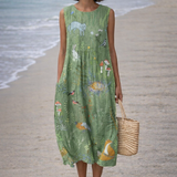 Moda Lusitana - Vestido Midi Sem Manga