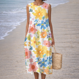 Moda Lusitana - Vestido Midi Sem Manga