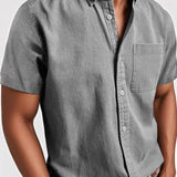 Camisa elegante de manga curta