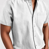 Camisa elegante de manga curta