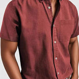 Camisa elegante de manga curta