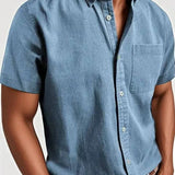 Camisa elegante de manga curta