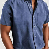 Camisa elegante de manga curta