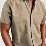Camisa elegante de manga curta