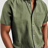 Camisa elegante de manga curta