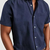 Camisa elegante de manga curta