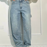 Jeans brilhantes, casuais e confortáveis