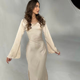 Moda Lusitana - Vestido Longo com Mangas