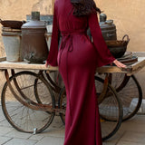 Moda Lusitana - Vestido Longo com Mangas
