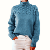 Cordelia Cable-Knit Turtleneck Sweater