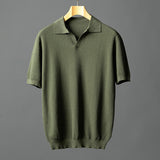 Camisa pólo elegante em malha de algodão